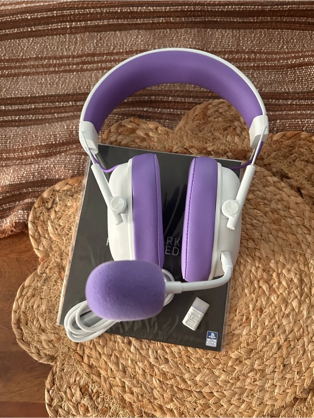 Razor Purple and White Over-Ear Gaming Headset with Microphone
